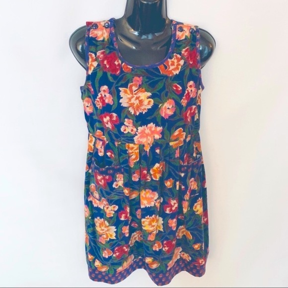 Vintage Cornelloki Girls Jumper Dress Sz 10 Floral